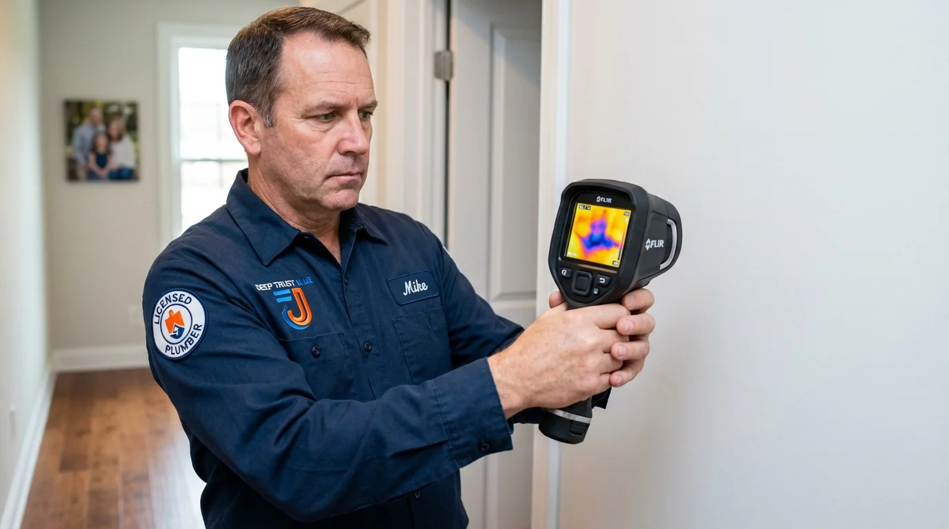 Thermal imaging leak detection by Johns Plumbing LLC in Minco
